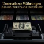 BEITZ BS-920A | Geldzählmaschine | Banknotenzähler mit Kundendisplay | EZB-getestet | 2CIS Technologie | 9-fache Falschgelderkennung | Offline & Anonym | Professioneller Wertzähler mit Kundenanzeige