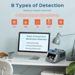 Bonvoisin Geldzählmaschine, Wertzählung, Euro UV/MG/IR/MT/DD Falschgelderkennung, Nennwertsortierung und Mischzählung, Additions- und Batch-Modus, 3 Displays, für Unternehmen, 1000 Scheine/Min (EU)