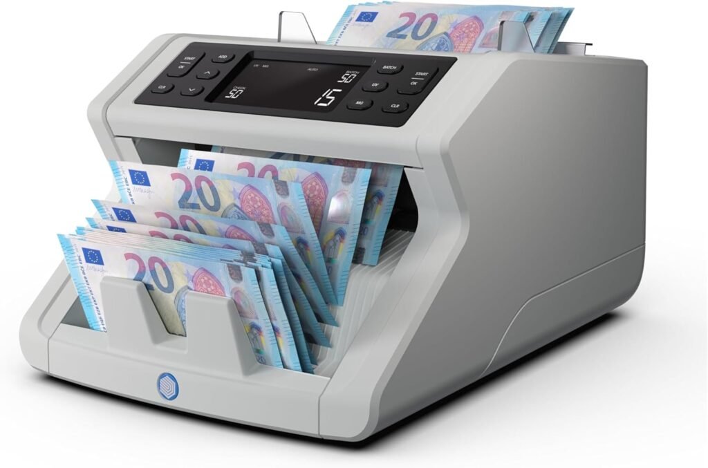 Safescan 2250 Geldzählmaschine, zählt sortierte Banknoten - Banknotenzähler mit 3-facher Echtheitsprüfung - zählt sortierte Banknoten aller Währungen