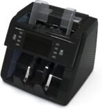 Detectalia V30 Banknotenzähler & Falschgelddetektor mit Dual CIS, 4,5” Touchscreen + Externes Display, Seriennummern-Lesung, Multiwährungs-Mischzählung, 1200 Scheine/Minute, USB