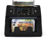 Detectalia V30 Banknotenzähler & Falschgelddetektor mit Dual CIS, 4,5” Touchscreen + Externes Display, Seriennummern-Lesung, Multiwährungs-Mischzählung, 1200 Scheine/Minute, USB