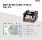 ratiotec rapidcount S 575 Banknotenzählmaschine für gemischte Banknoten mit Wertermittlung in schwarz