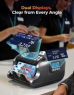 MUNBYN IMC22 Geldzählmaschine für gemischte Stückelungen, Dual-Display, CIS/UV/IR/MG Falschgelderkennung Geldscheinzähler für USD,EUR,GBP,MXN,CAD Ideal für Unternehmen, 2 Jahre Schutz Schwarz