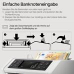 Safescan 2265 Geldzählmaschine, Wertzählung für gemischte EUR- und GBP-Banknoten - Banknotenzähler mit 5-facher Echtheitsprüfung - zählt sortierte Banknoten aller Währungen