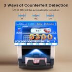 Bonvoisin Geldzählmaschine Scheine, Wertzählung für gemischte EUR-Banknoten mit UV/MG/IR-Falschgelderkennung, 1000 Stück/min, Professionell Banknotenzähler mit externem Display