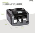 ratiotec rapidcount S 575 Banknotenzählmaschine für gemischte Banknoten mit Wertermittlung in schwarz