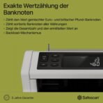 Safescan 2265 Geldzählmaschine, Wertzählung für gemischte EUR- und GBP-Banknoten - Banknotenzähler mit 5-facher Echtheitsprüfung - zählt sortierte Banknoten aller Währungen