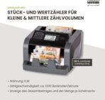 ratiotec rapidcount S 575 Banknotenzählmaschine für gemischte Banknoten mit Wertermittlung in schwarz