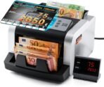 Bonvoisin Geldzählmaschine Scheine, Wertzählung für gemischte EUR-Banknoten mit UV/MG/IR-Falschgelderkennung, 1000 Stück/min, Professionell Banknotenzähler mit externem Display