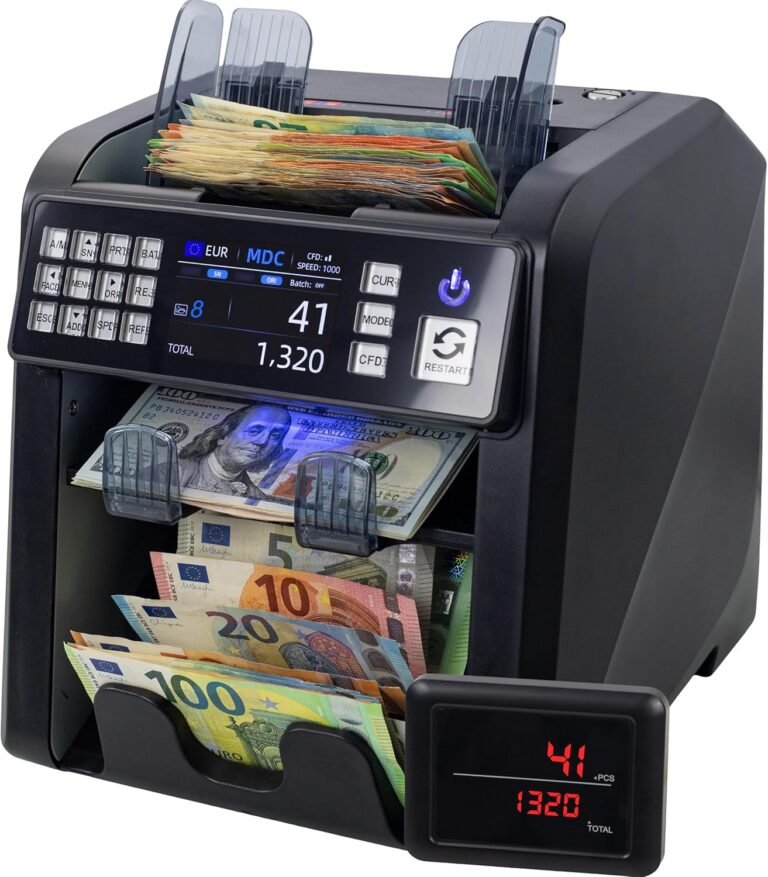 MV-600 Geldzählmaschine | Banknotensortierer für gemischte Geldscheine | UV/MG/IR/DD / 2CIS usw. | Exakt | EUR USD GBP SEK CHF usw. | Banknotenzähler | Geldzähler | Geldscheinzähler