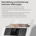 Safescan 2995-SX Geldzählmaschine, Wertzählung und Fitness-Sortierung von gemischten Banknoten - Banknotenzähler mit 7-facher Echtheitsprüfung - Geldzählmaschine mit ATM-Sortierfunktionen