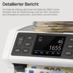 Safescan 2865-S Geldzählmaschine, Wertzählung für gemischte Banknoten - Banknotenzähler mit 7-facher Echtheitsprüfung - Geldzählmaschine mit mehrsprachiger Benutzeroberfläche