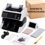 MV-500 Geldzählmaschine für gemischte Geldscheine & Falschgelddetektor | UV/MG/IR/DD/ 2CIS usw.| Exakt | EUR USD GBP SEK CHF usw. | Banknotenzähler | Geldzähler | Banknotenzählmaschine