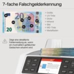 Safescan 2865-S Geldzählmaschine, Wertzählung für gemischte Banknoten - Banknotenzähler mit 7-facher Echtheitsprüfung - Geldzählmaschine mit mehrsprachiger Benutzeroberfläche
