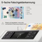 Safescan 2265 Geldzählmaschine, Wertzählung für gemischte EUR- und GBP-Banknoten - Banknotenzähler mit 5-facher Echtheitsprüfung - zählt sortierte Banknoten aller Währungen