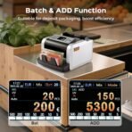 Bonvoisin Geldzählmaschine Scheine, Wertzählung für gemischte EUR-Banknoten mit UV/MG/IR-Falschgelderkennung, 1000 Stück/min, Professionell Banknotenzähler mit externem Display