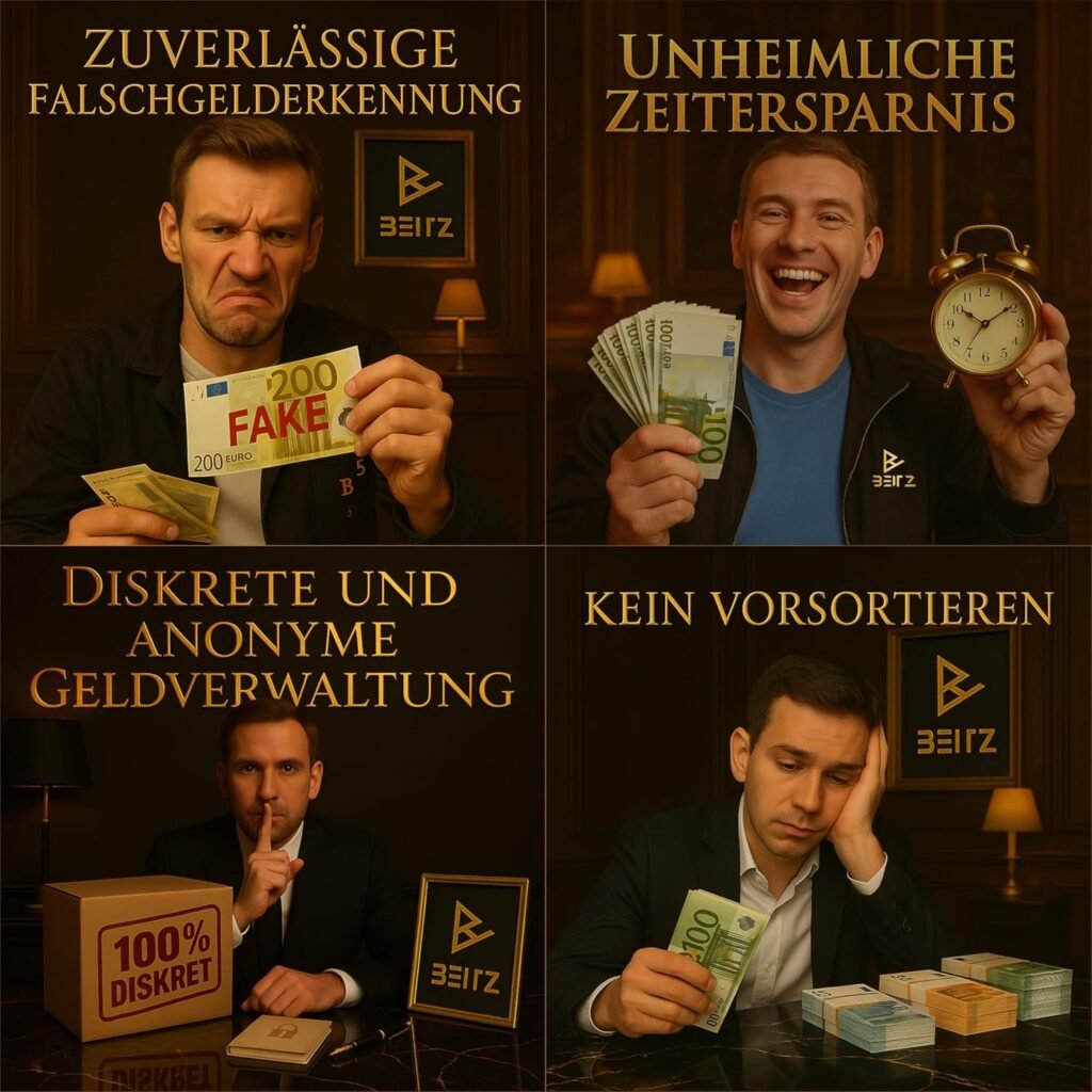 BEITZ BS-5300 Geldzählmaschine | Kompakter Wertzähler | gemischte Banknoten Zähler | Top Summenzähler | zuverlässiger Geldscheinprüfer | Geldzählmaschine Scheine | Geldzähler für Euro Scheine