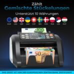 MV-300 Geldzählmaschine für gemischte Geldscheine Bundle mit Jubula MPR-1 | UV/MG/MT/IR/DD usw. | EUR USD GBP | Banknotenzähler | Geldzähler | Banknotenzählmaschine | Geldscheinzähler