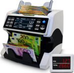 BEITZ BS-920A | Geldzählmaschine | Banknotenzähler mit Kundendisplay | EZB-getestet | 2CIS Technologie | 9-fache Falschgelderkennung | Offline & Anonym | Professioneller Wertzähler mit Kundenanzeige