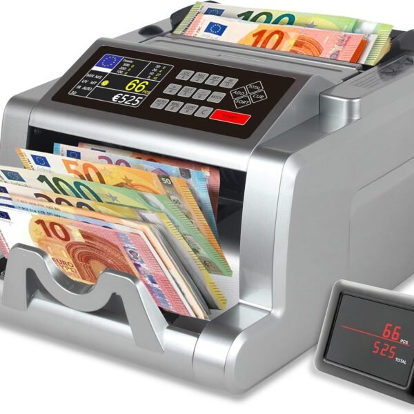 BEITZ BS-5300 Geldzählmaschine | Kompakter Wertzähler | gemischte Banknoten Zähler | Top Summenzähler | zuverlässiger Geldscheinprüfer | Geldzählmaschine Scheine | Geldzähler für Euro Scheine